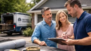 homeowner asking roofer questions