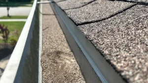 image of shingles and granules in gutters